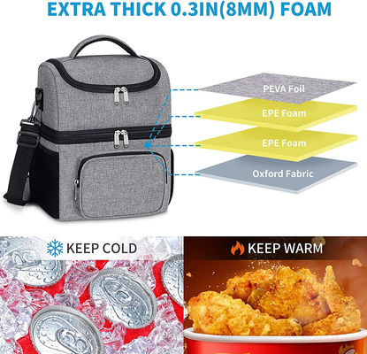 Leakproof Insulated Cooler Lunch Box Lightweight Soft Sided Convenient Foldable