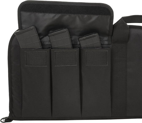 38 Inch Tactical Rifle Bag With Thick Foam Padding And Three Magazine Pockets